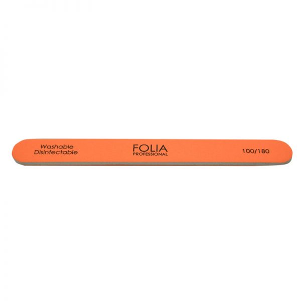 FOLIA COSMETICS Nail File Orange Straight (100/180) /F-142