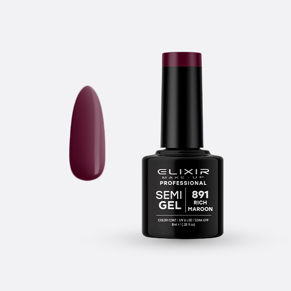 Ημιμόνιμο βερνίκι 8ml – #891 (Rich maroon) Ημιμόνιμο βερνίκι 8ml – #891 (Rich maroon)