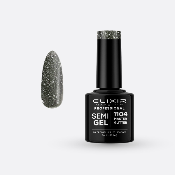 1104-1 Ημιμόνιμο βερνίκι 8ml – #1104 (Master Glitter) - Image 1