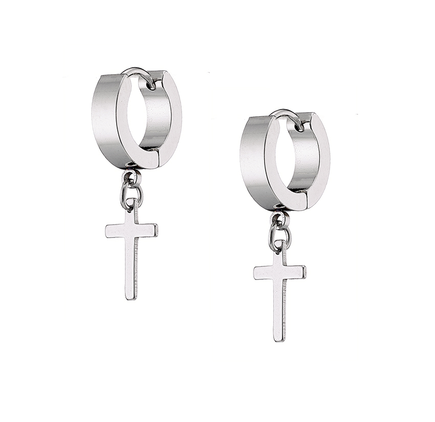 I-02059 Σκουλαρίκια από Ατσάλι (UNISEX) - Image 1