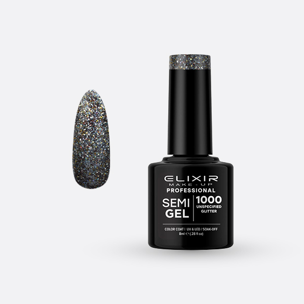1000 Ημιμόνιμο βερνίκι 8ml – #1000 (Unspecified Glitter) - Image 1