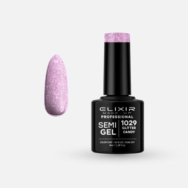 1029 Ημιμόνιμο βερνίκι 8ml – #1029 (Glitter Candy) - Image 1