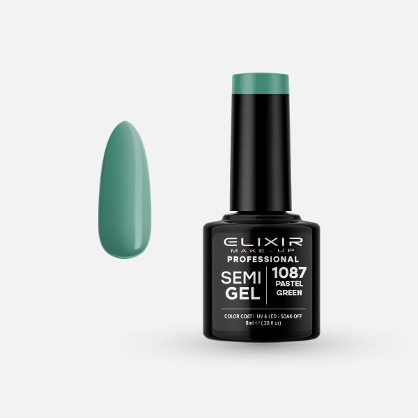 1087 Ημιμόνιμο βερνίκι 8ml – #1087 (Pastel Green) - Image 1