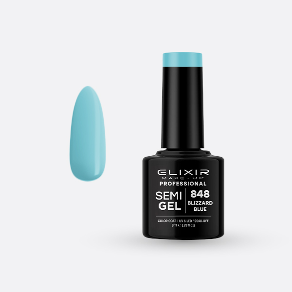848 Ημιμόνιμο βερνίκι 8ml – #848 (Blizzard Blue) - Image 1