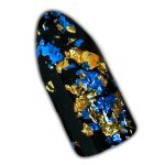 Αλουμινόχαρτο μαλακό μπλε χρυσό για νύχια - Image 2