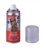 Αποκριάτικο Σπρέι Μαλλιών Με Glitter Ασημί 100ml - Image 2