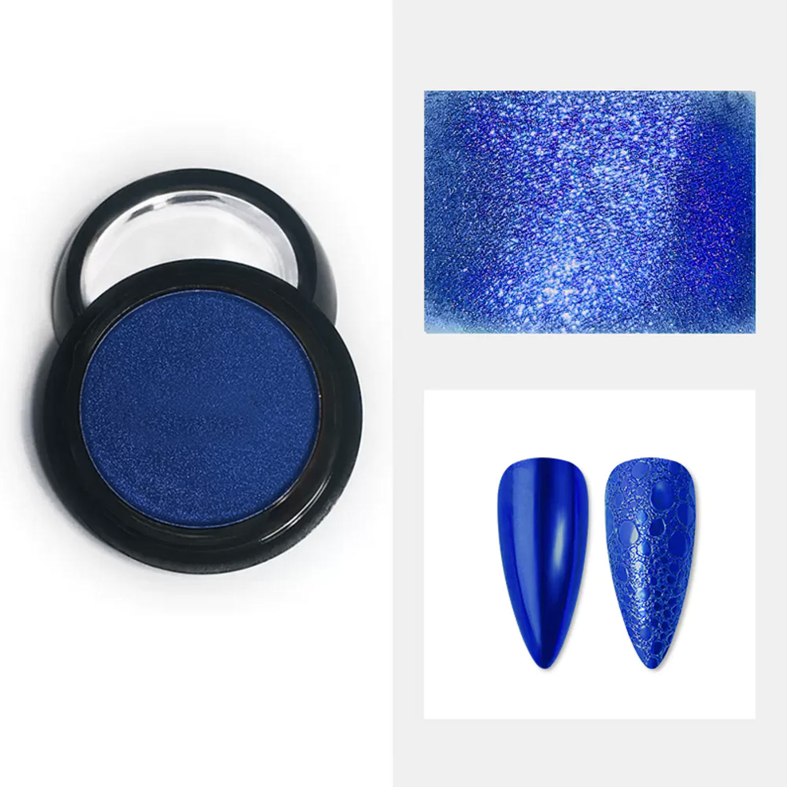 11689-skoni-nixion Solid Chrome Pigment μπλε σκόνη νυχιών Durk Blue - Image 1