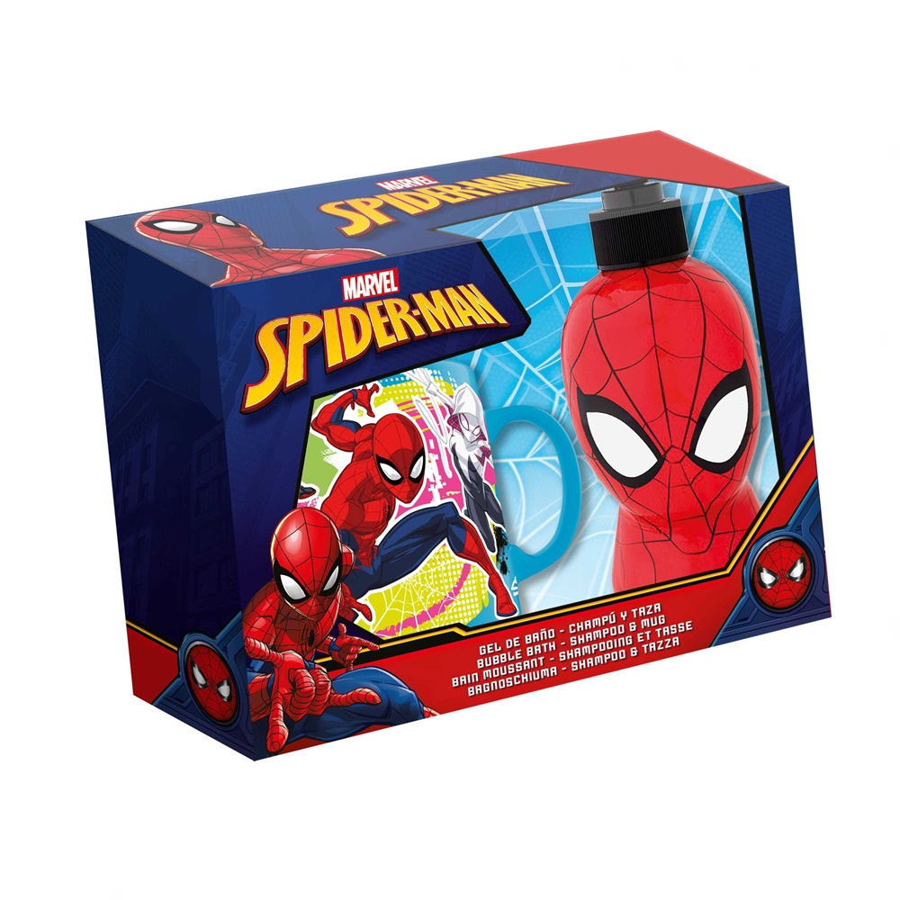 2564-3 Spiderman Mug & Pump Dispenser Gift Set - Image 1