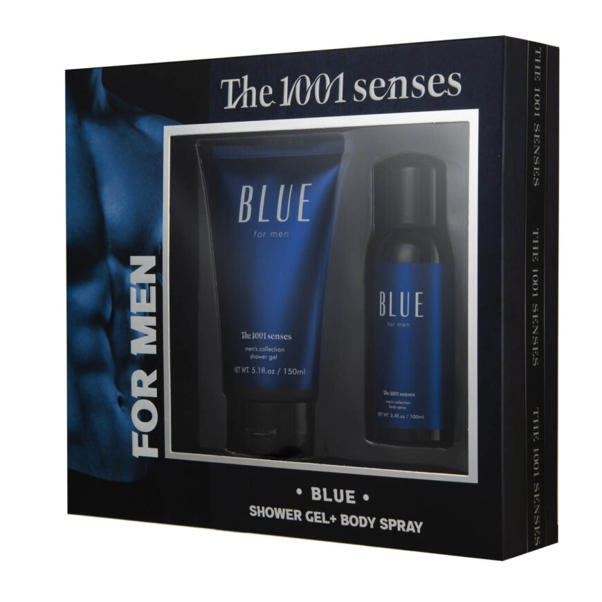 1001-SENSES-MENS-GIFT-SET-BODY-SPRAY-200MLSG150ML-BLUE-870x870 The 1001 Senses Blue For Men Gift Set - Image 1