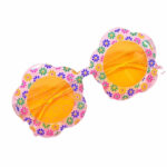 Αποκριάτικα Γυαλιά *Λουλούδι* - Κίτρινα