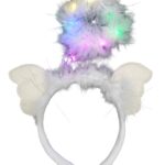 Αποκριάτικη Στέκα Μαλλιών με Φωτάκια LED - Λευκή