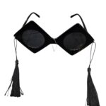 Αποκριάτικα Γυαλιά με Φούντες – Μαύρο