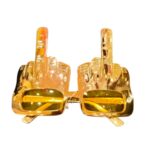 Αποκριάτικα Γυαλιά *Χέρι* - Χρυσά