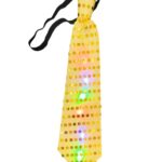 Αποκριάτικη Γραβάτα με Φωτάκια LED – Χρυσή