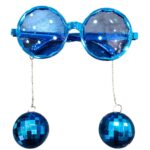 Αποκριάτικα Γυαλιά με Ντισκόμπαλα – Μπλέ