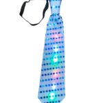 Αποκριάτικη Γραβάτα με Φωτάκια LED – Μπλέ