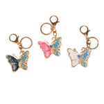 Μπρελόκ Πεταλούδα με Στρας και Μάτι