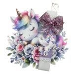 Χειροποίητη Πασχαλινή Αρωματική Λαμπάδα Unicorn Flower 2